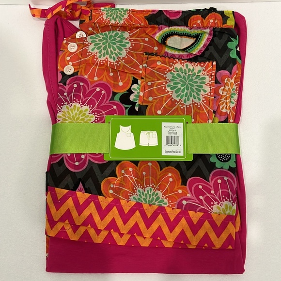 Vera Bradley Pajama Tank and Shorts Ziggy Zinnia - Small - Picture 6 of 9